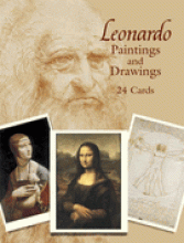 leonardopaintingsanddrawings24cards.gif Book cover: 'Leonardo Paintings and Drawings: 24 Cards'